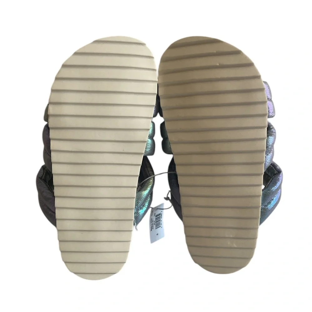 Old Navy Metallic Slide Sandals Girls 12